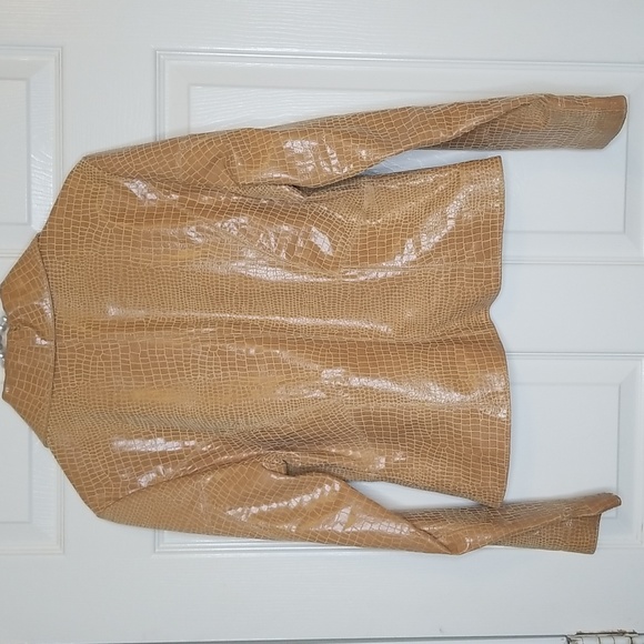 Vintage Womens Camel Color Leather Jacket Size Small - Picture 7 of 15